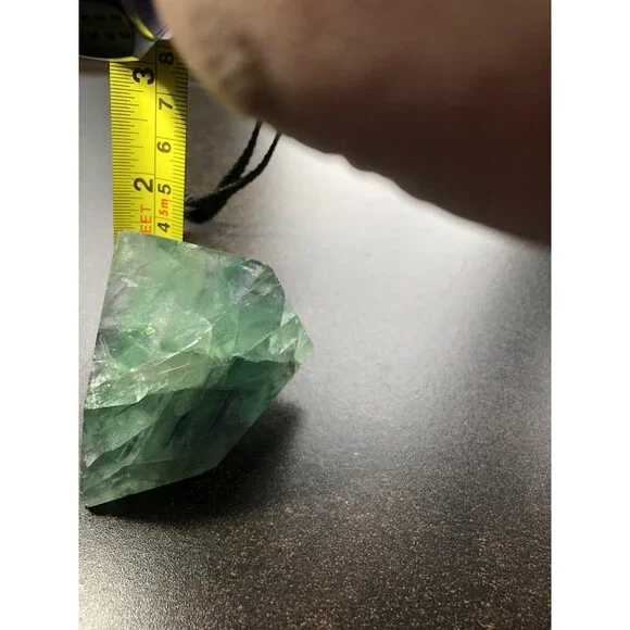 Green Fluorite Gorgeous Polished 6.5 Oz Mineral Specimen Paper Weight - Picture 10 of 12